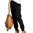 thumbnail image 3 of Nananla Women's Casual Pant Pocket Solid Work Pants, 3 of 5