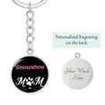 thumbnail image 2 of Snowshoe Cat Mom Keychain Stainless Steel or 18k Gold Circle Pendant, 2 of 16