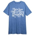 thumbnail image 3 of Mean Girls "Get In Loser, We're Going Shopping" Women's Heather Blue Short Sleeve Night Shirt-Large, 3 of 5