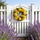 thumbnail image 4 of Yusimy 13.78-Inch Spring Wreath Decor Artificial Rose Hydrangea Wreath for Home Decor, 4 of 6