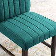 thumbnail image 7 of Tufted Side Dining Chair, Set of 2, Fabric, Wood, Teal Blue, Modern Contemporary Urban Design, Kitchen Room Cafe Bistro Restaurant Hospitality, 7 of 7