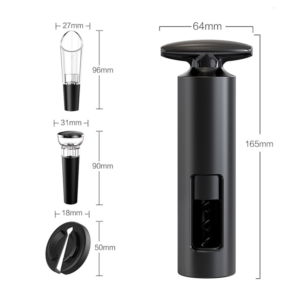 Kepooman 4PCS Wine Opener Set, Manual Wine Bottle Opener Kit for Wine Lover Gift Set, Black Kepooman 4PCS Wine Opener Set, Manual Wine Bottle Opener Kit for Wine Lover Gift Set, Black