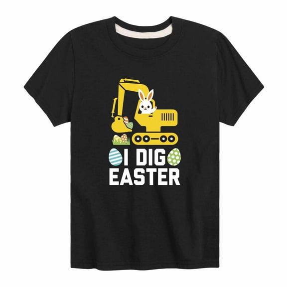 Instant Message - I Dig Easter - Toddler And Youth Short Sleeve Graphic T-Shirt