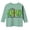 Mint Green, variant on St. Patrick's Day Girls Graphic T Shirts Long Sleeve Crewneck Top Cute Print Casual Holiday Party for Kids Black 3-4 Y