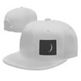 thumbnail image 4 of Flat Bill Brim Hat Adjustable Baseball Cap Crescent Moon Mens Women Snapback Trucker Hat, 4 of 7