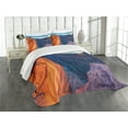 thumbnail image 3 of Ambesonne Landscape Quilted Bedspread Set 3 Pcs, Sunrise at Toroweap, King Size, Purplegrey Orange Blue, 3 of 5