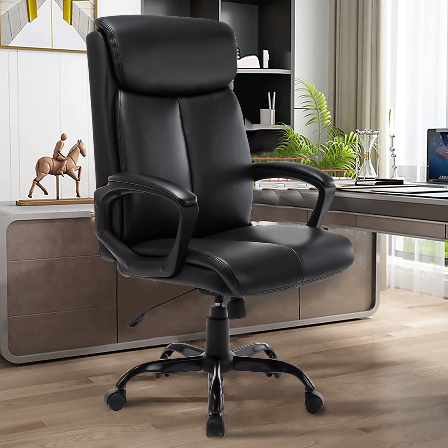 Honsit Soft Padded MidBack Office Computer Desk Chair with Armrest
