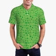 thumbnail image 2 of Balery St Patrick's Day Printed Men’s Short Sleeve Polo Shirt, Midweight Men's Shirt,Golf Polo shirts -4X-Large, 2 of 8