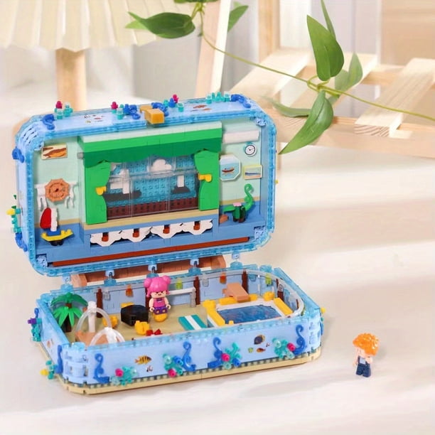 2500 Particle Creative Spring Summer Storage Box DIY Assembled Small Particle Building Block Toy Ornament Model Gift For Friends