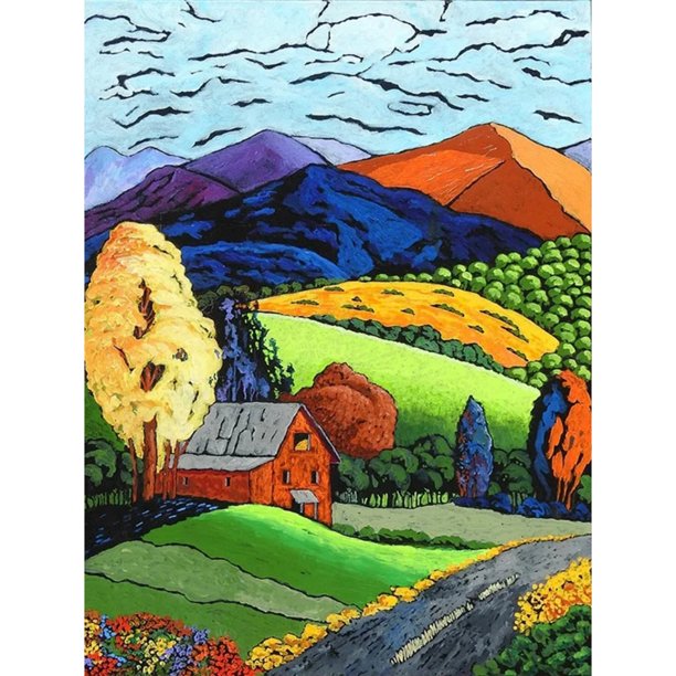 Diamond Painting 5D DIY Taladro redondo completo Paisaje rural Decoración del hogar (DZ097) Hugtrwg Para estrenar