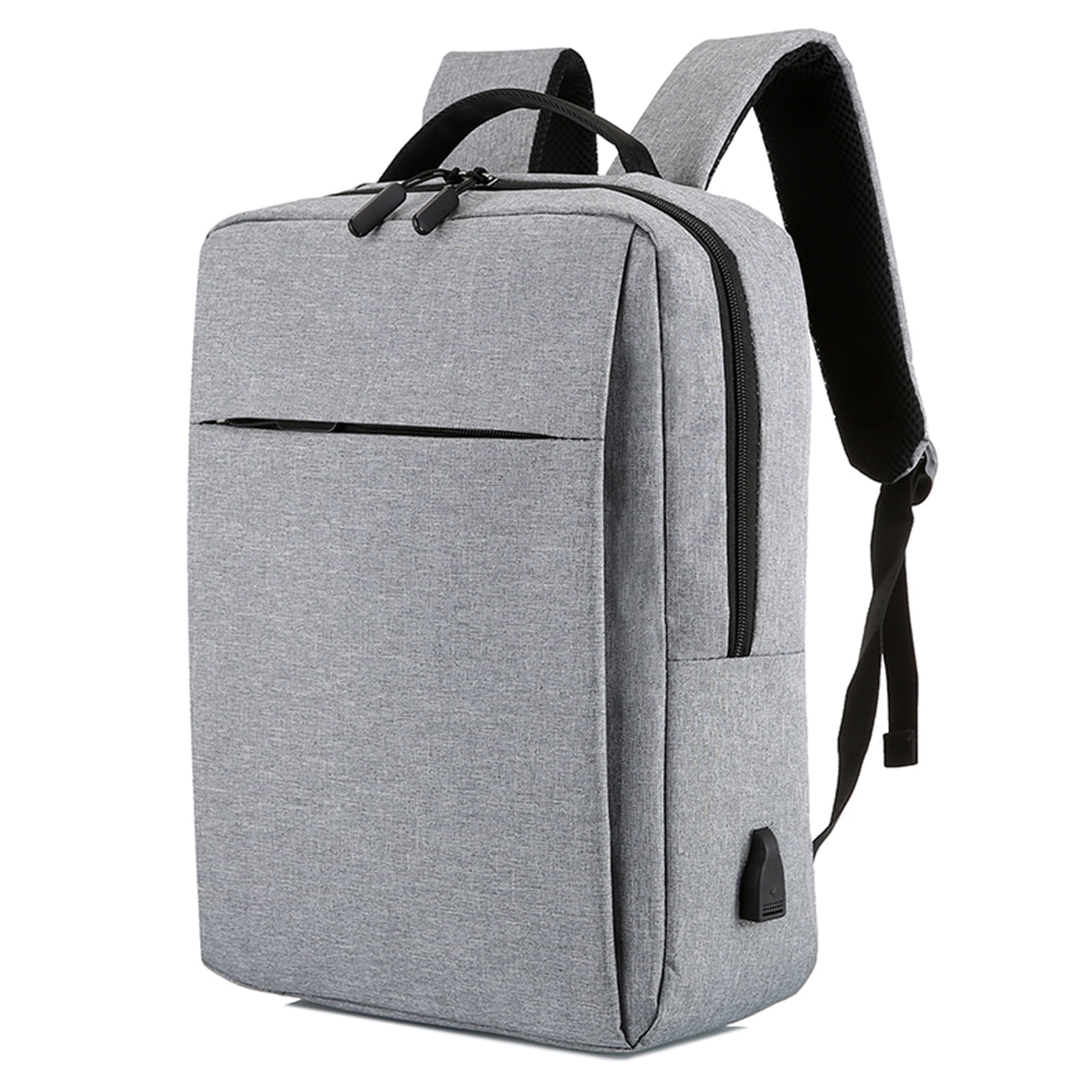 with USB Charging Port/Earphone Port Backpacks Laptop Bag & Outdoor Sports for Women Men Fits 17.3 Inch Notebook,School/Travel Rucksack Waterproof,Gray 