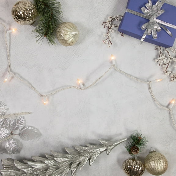 Northlight Mini Incandescent Christmas Lights - Frosted Clear - 49.5' White Wire - 100ct