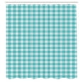thumbnail image 3 of Ambesonne Turquoise Blue Shower Curtain, Soft Tones Checkered, 69"Wx75"L, Pale Blue Turquoise, 3 of 5