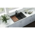 thumbnail image 2 of Ruvati 33in Black Stainless Steel Workstation Drop-in Topmount Kitchen Sink Single Bowl, 2 of 12