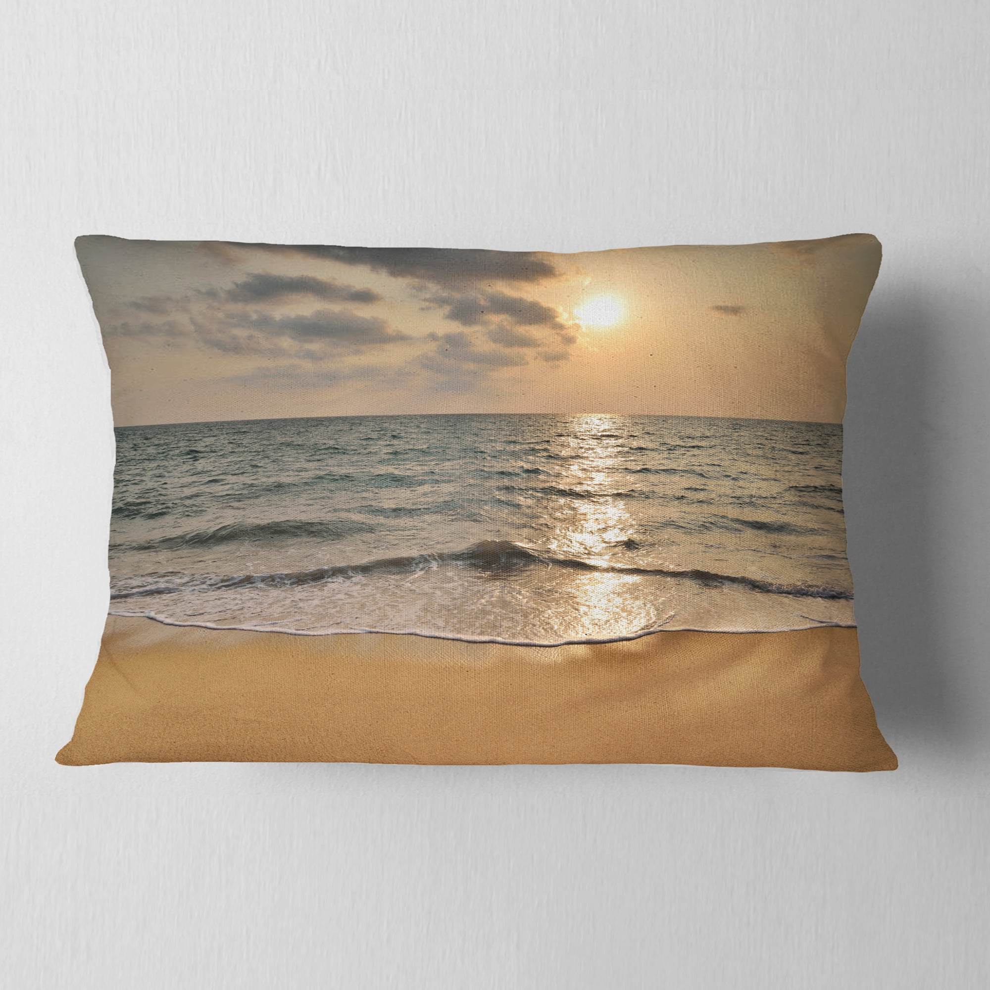 Designart 12" x 20" Multi-color Polyester Throw Pillow