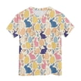 thumbnail image 6 of Staki Easter Gift for Girl Girls Easter Shirt Toddler Bunny Graphic Tees Kids Girl Summer Short Sleeve Tops Funny Rabbit Easter T Shirts 1-9Y 10-13Y(Beige,4-5 Years), 6 of 6
