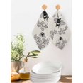 thumbnail image 2 of Vintage Bees Crowns Kitchen Dish Towels for Drying Dishes Set of 3, Rustic Leaves Rings Burlap Waffle Weave Microfiber Hand Tea Bathroom Towels Quick Dry & Absorbent Towel 12x12, 2 of 7