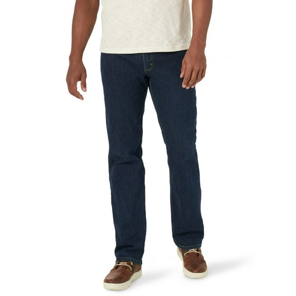 Wrangler Authentics Men's Big & Tall Regular Fit Comfort Flex Waist Jean, Dark Indigo, 46W x 30L