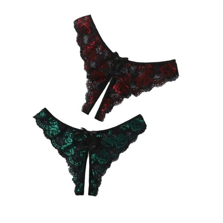

Floral Print Thongs & V-Strings Multicolor Plus Size Sexy Lingerie (Women s)