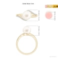 thumbnail image 5 of ANGARA Freshwater Cultured Pearl Ring with Bypass Shank in 14K Yellow Gold for Women | June Birthstone, Birthday, Anniversary, Jewelry Gift for Women | Pearl Ring, 5 of 9