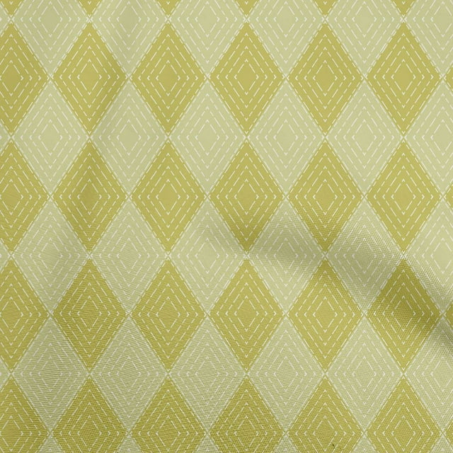 oneOone Polyester Spandex Light Green Fabric Check Argyle Sewing Craft Projects Fabric Prints By Yard 56 Inch Wide