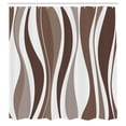 thumbnail image 3 of Ambesonne Vintage Shower Curtain, Retro Stripes Funky Print, 69"Wx70"L, Pale Redwood, 3 of 4
