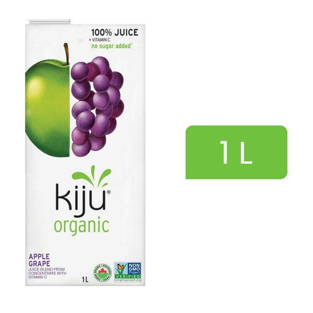 Mélange de jus de fruits pomme et raisin biologique Kiju 1 L