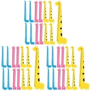 90 Pcs Giraffe Ruler Cartoon Scale Rulers Tool Sentence Strips Dyslexia Plastic Household Straight Student Child