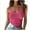 A-Hot Pink, variant on Womens Sleeveless Tank Top Slim Fitted Scoop Neck Ribbed Knit Basic Cami Shirts Summer Casual Workout Tees B-Pink