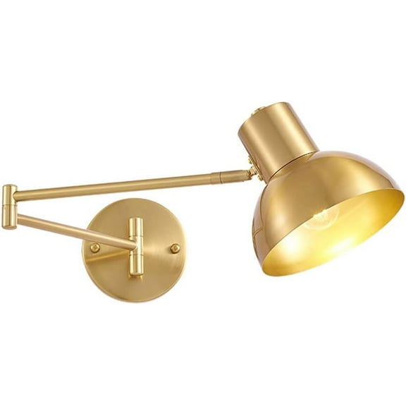 Adjustable Wall Sconce Swing Arm Wall Lamp Modern Metal Wall Light, Bedroom Bedside House Reading Wall Lighting Fixture, E27 Wall Mounted Lamps for Living Room Hallway