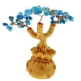 thumbnail image 2 of Feng Shui Crystal Gem Stones Árbol de la fortuna Diámetro de la base del árbol del dinero: Aprox. 5,5 cm / 2,16 pulgadas de altura: aprox. 14 cm / 5,5 Azul Baoblaze Bonsai Crystal Tree, 2 of 8
