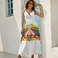 thumbnail image 6 of Carnival Banner Circus Sleeveless Dress Women's evening dress birthday dress for women luxury, 6 of 6