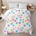 thumbnail image 2 of Erosebridal Cute Cat Dog Quilt King for Boys Girls, Cartoon Animal King Coverlet Set, 3pcs, 2 of 7