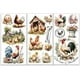 thumbnail image 1 of Juego de 3 calcomanías de granja para muebles y manualidades (6x12 pulgadas): gallo, gallina, huevo, flores y motivos campestres., 1 of 7