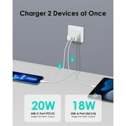 Iphone 11 Fast Charger[MFI Certified],Dual Port USB C +USB A Wall Charger Adapter with 6ft Lightning Cable Compatible for IPhone 14/13/12/Mini/ Pro/Pro Max/SE 2020/11/Pro Max/XS/XS Max/XR/8P