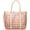 Pink, variant on CoCopeaunts Top Handle Satchel for Women Hollow Texture Shoulder Bag Large Capacity Handbag Fashion Crossbody Bag Purse Set 2pcs
