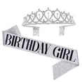 thumbnail image 1 of "BIRTHDAY GIRL"Sash & Rhinestone Tiara Kit - Birthday Gifts Birthday Sash for Women Birthday Party Supplies, 1 of 5