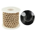 thumbnail image 1 of facefd Curb Chains Twisted Cross Cable Chain DIY Jewelry Findings Materials Golden, 1 of 8