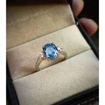 Natural Blue Topaz Ring, 92.5% Sterling Silver Ring, Silver Blue Topaz Ring, Gemstone Ring, Sterling Silver Ring, Rings for Women,handmade