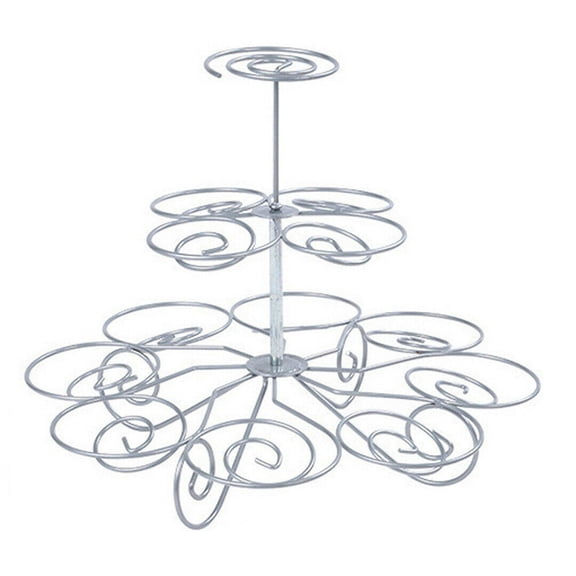 3-Tier Spiral Iron Cake Stand, Dessert Holder for 13 Cupcakes
