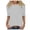 A-Grey136, variant on Women Tshirts Tops Summer Round Neck Mid Sleeve Solid Color T Shirts Ladies Trendy Pullovers Basic Slim Fitted T Shirts
