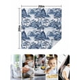 thumbnail image 5 of Hokiten Kitchen Dinner Napkins Set of 8 Blue Garden Cloth Napkins Reusable Washable Table Napkins for Weddings Cocktail Parties Holiday Table Decor 20x20 Inch, 5 of 8
