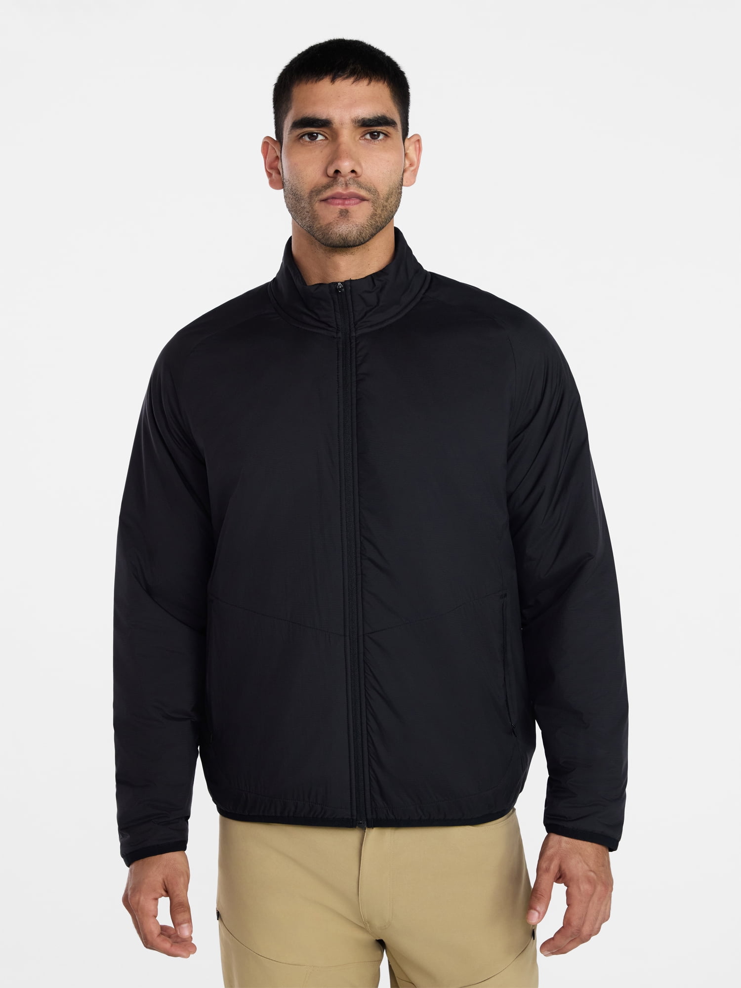 Ozark Trail Men's and Big Men's Light Insulated Nylon Zip Jacket, Sizes S-3XL