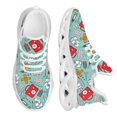 thumbnail image 1 of Zapatillas deportivas para mujer con diseño de caja médica roja, para exteriores, de malla ligera, con plataforma de punto, 1 of 6