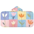 thumbnail image 5 of Yayeee Kids Hooded Towels Toddler Soft Absorbent Beach Bathing Wrap 50" x 23.5", Blue Flowers, 5 of 5