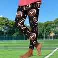 thumbnail image 5 of Mifsaly Game Day Leggings Women Sunflower Football Print Gym Yoga Pants Comfortable Full Length Workout Stretchy Pant Team Fans Outdoor Lounge Clothes L, 5 of 5
