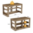 thumbnail image 2 of Finmind 63" Kitchen Island with Storage, 3-Tier Farmhouse Wooden Stationary Island Table with Large Worktop, for Kitchen, Dining Room, Rustic Brown, 2 of 8