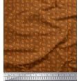 thumbnail image 1 of Soimoi Silk Fabric French Horn Musical Instrument Fabric Prints by Yard 42 Inch Wide, 1 of 3