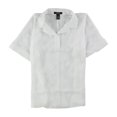 thumbnail image 1 of Alfani Womens Petite Oversized Jacquard Pullover Blusa, Blanco, PP, 1 of 1
