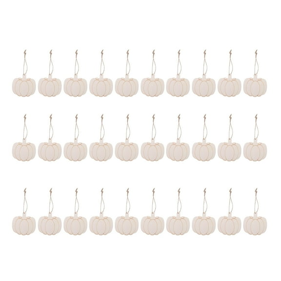 HEANUJJ 30pcs Wooden Pumpkins for Fall Crafts, Paintable Autumn Decorations, Holiday Ornaments and Seasonal Home Decor